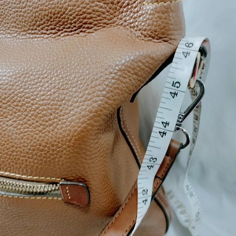 Vintage Dooney & Bourke Satchel; Brown Pebbled Leather,